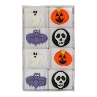 Figure di zucchero di Halloween di pipistrello e zucca - Wilton - 8 pezzi