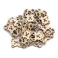 Mini sagome orsetto di legno da 3 cm - 20 unità