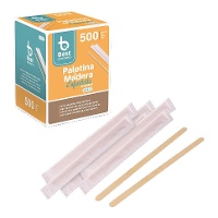 Palettine di legno per caffè da 11 cm confezionate singolarmente - 500 unità