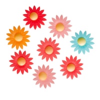 Cialde fiori margherita colori assortiti - Dekora - 8 unità