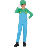 Costume da idraulico verde per ragazzi