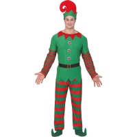 Costume da elfo a righe da uomo