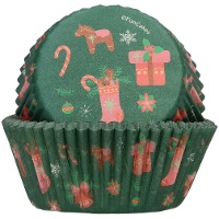 Capsule per cupcakes con decorazioni natalizie - 48 unità