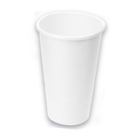 Bicchieri da 1 L in cartone bianco biodegradabile - 25 unità