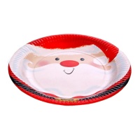 Piatti Babbo Natale 25,5 cm - 6 unità