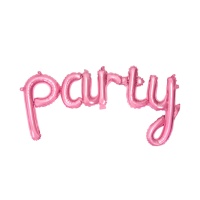 Palloncino scritta Party rosa da 80 x 40 cm - PartyDeco