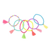 Bracciale Artemis con pompon in colori assortiti - 1 pz.