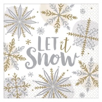 Tovaglioli Let It Snow 16,5 x 16,5 cm - 16 pz.