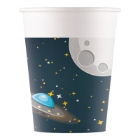 Bicchieri da 200 ml outer space galaxy - 8 pezzi