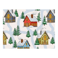 Scatola per dolci con paesaggio natalizio di 18 x 13,5 x 7,5 cm