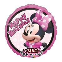 Palloncino Minnie Mouse con musica Happy Birthday 71 cm - Anagramma