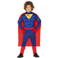 Costume da super uomo con muscoli da bambino