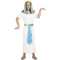 Costume da egiziano con cintura blu per uomo