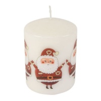 Candela di Babbo Natale stampata da 8 cm