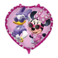 Palloncino a forma di cuore di Minnie e Daisy da 46 cm - Procos