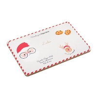 Vassoio di 29,5 x 19,5 in legno di Babbo Natale