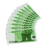 Tovaglioli di banconote da 100 euro da 33 cm - 10 pezzi