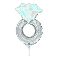 Palloncino anello diamante da 22 x 31 cm - 10 unità - Grabo