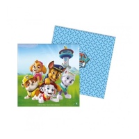 Tovaglioli Paw Patrol blu 16,5 x 16,5 cm - 20 pz.