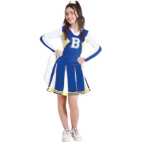 Costume da cheerleader squadra B blu giovane
