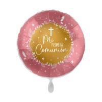 Palloncino da Comunione Oro e Rosa di 43 cm