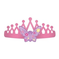 Coroncine principessa rosa - 8 unità
