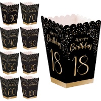 Scatola di Elegant Gold alta con numeri - 12 unità