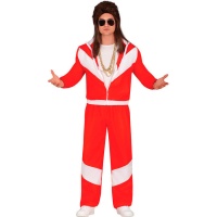 Costume da tuta rossa anni '90 per uomo