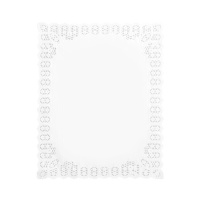 Bordo di 37 x 44 cm rettangolare in carta bianca - 100 unità