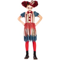 Costume da clown vintage per bambina