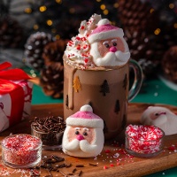 Kit di decorazione per cioccolata calda di Babbo Natale morbido