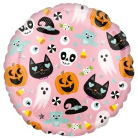 Palloncino rotondo Halloween Emoji da 43 cm - Anagram