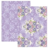 Carta da ricamo in cartone viola 32 x 45 cm - Artis decor - 3 pz.