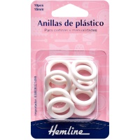 Anelli di plastica da 1,5 cm - Orlo a giorno - 10 pz.