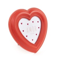 Portafoto a cuore rosso 19 x 19,5 cm - 1 unità