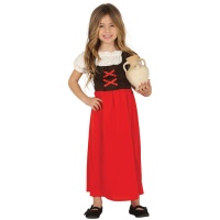 Costume pastorella medievale da bambina