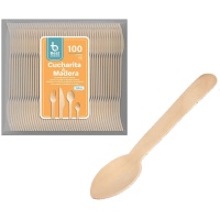 Cucchiai da 13,8 cm in legno per dessert - 100 unità