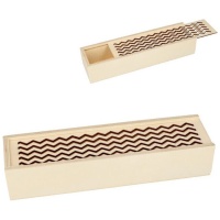 Custodia in legno a zig-zag 24 x 6,5 x 4,5 cm