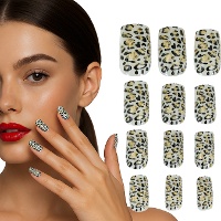 Unghie finte leopardate - set da 12