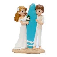 Figura per torta di sposi surfer 19 cm
