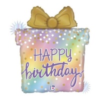 Palloncino da regalo di compleanno in opale da 69 cm - Grabo