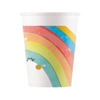 Bicchieri arcobaleno da 200 ml - 8 unità