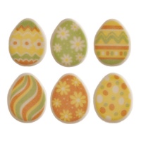 Decorazioni di zucchero uova di Pasqua assortite - Dekora - 100 unità