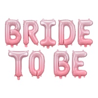 Palloncino a forma di lettera Bride to Be rosa 350 x 45 cm - PartyDeco