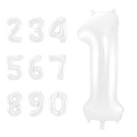 Palloncino numero bianco da 86 cm - Folat