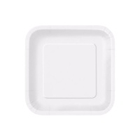 Piatti da 23 cm di cartone quadrati - 10 pezzi