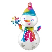 Palloncino gigante pupazzo di neve sorridente da 78 x 139 cm - Anagram