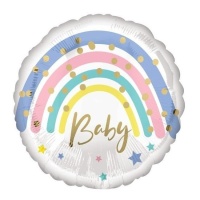 Palloncino rotondo Baby arcobaleno da 43 cm - Anagram