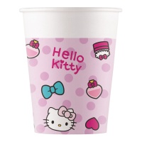 Tazze Hello Kitty a pois 200 ml - 8 pz.