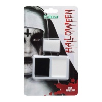 Set per il trucco di Halloween in bianco e nero con spugna